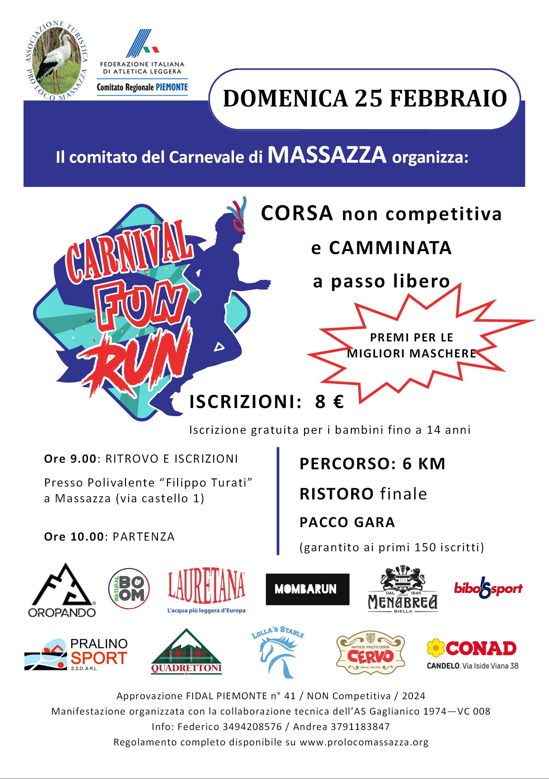 Carnevale 2024 - Volantino Carnival Fun Run